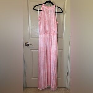 Banana Republic Pink Patterned Maxi Dress